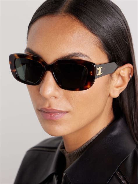 celine eyewear triomphe rectangular sunglasses|CELINE EYEWEAR Triomphe rectangular.